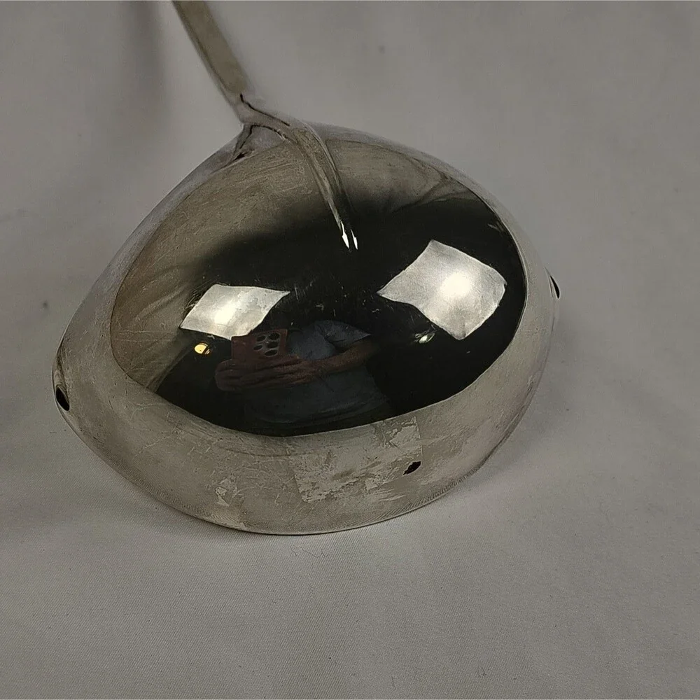 Vintage Silver Plate Serving Ladle Large Soup Gravy Punch Ladle Unbranded